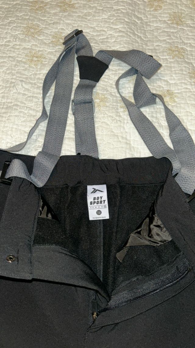 Pantalón de esquí negro talla 16 años