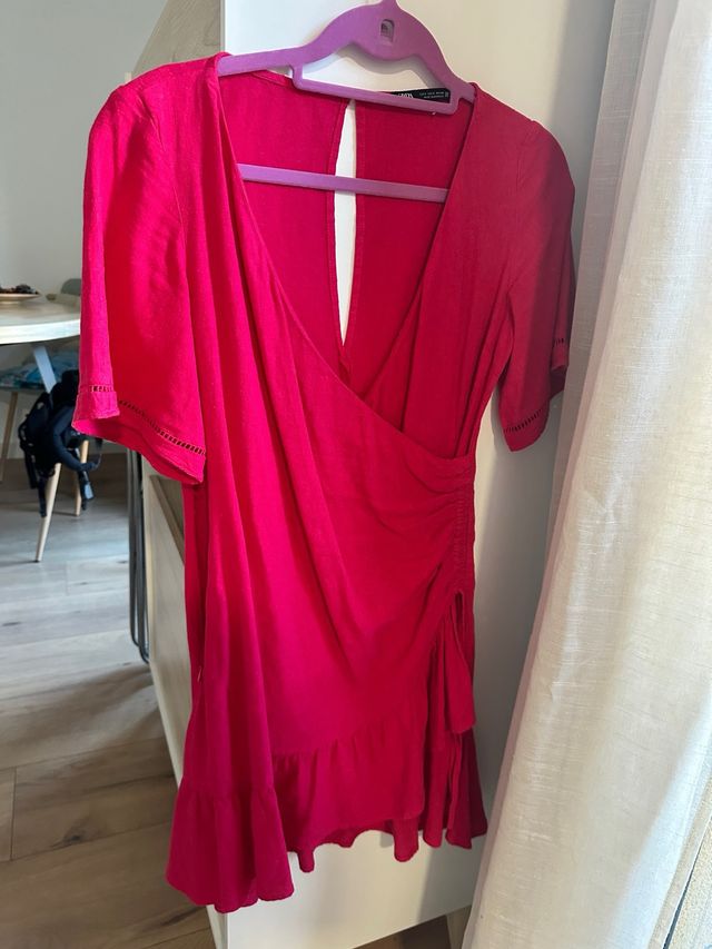 Vestido Zara rosa corto talla S