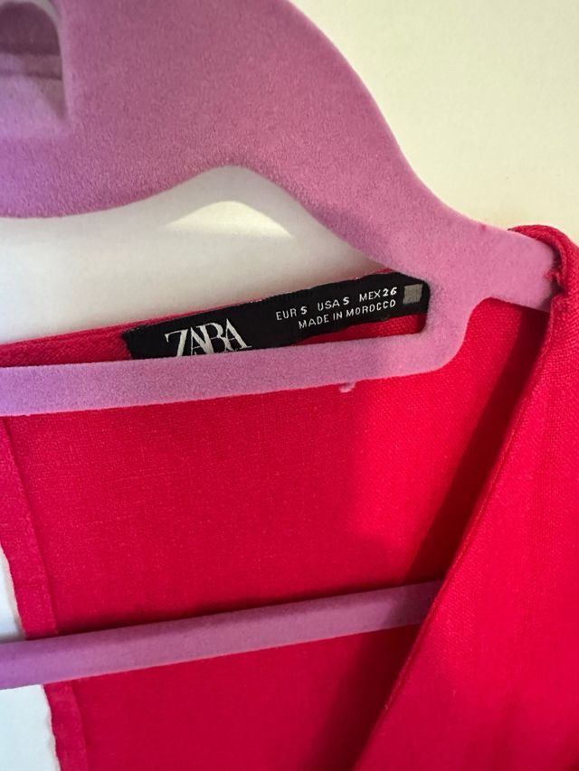 Vestido Zara rosa corto talla S