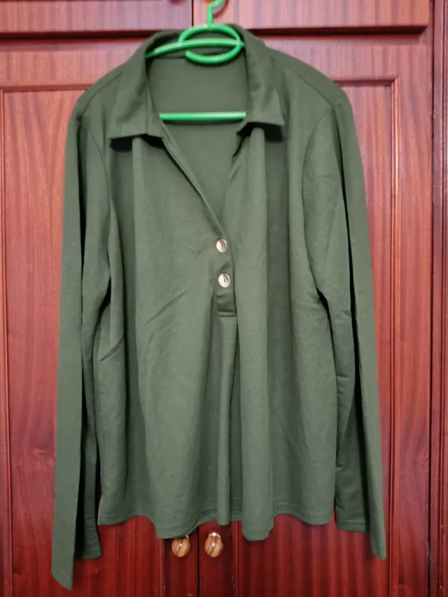 Camiseta manga larga, semi elástica