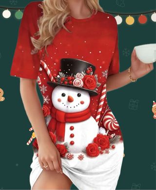 Lencería Navidad Muñeco Nieve Talla Única