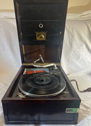Grammofono vintage La Voce del Padrone Valigetta