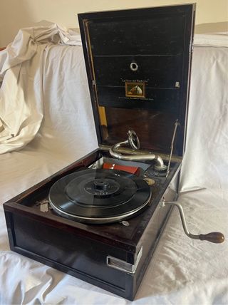 Grammofono vintage La Voce del Padrone Valigetta