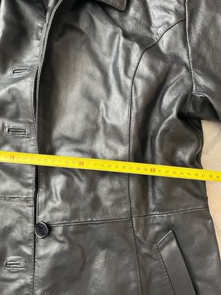 Cappotto Vera Pelle Nero Taglia L