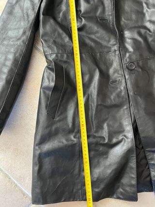 Cappotto Vera Pelle Nero Taglia L