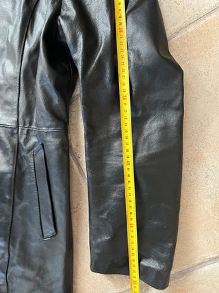 Cappotto Vera Pelle Nero Taglia L