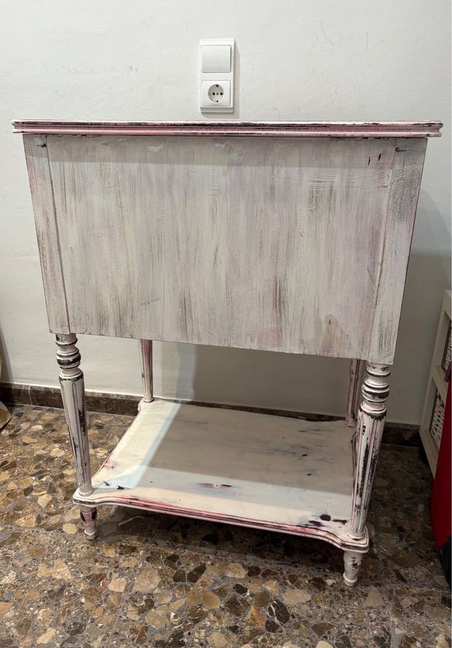 Mueble vintage madera blanco