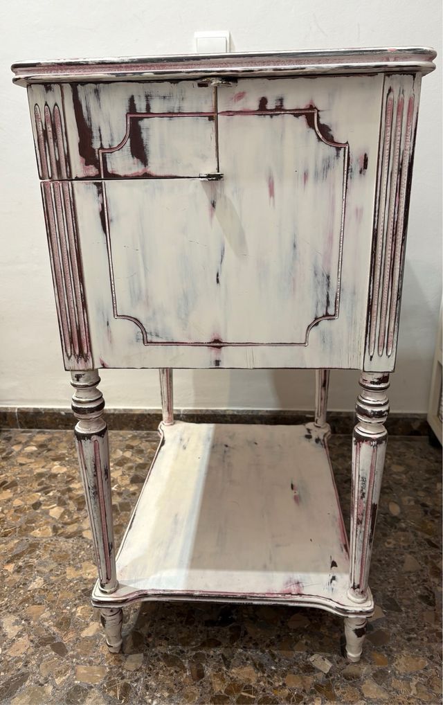 Mueble vintage madera blanco