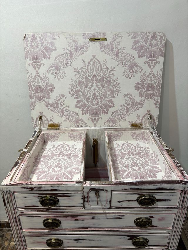 Mueble vintage madera blanco