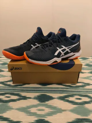 Asics Court FF 2 - Zapatillas Tenis Azul/Naranja