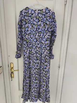 Vestido midi estampado flores