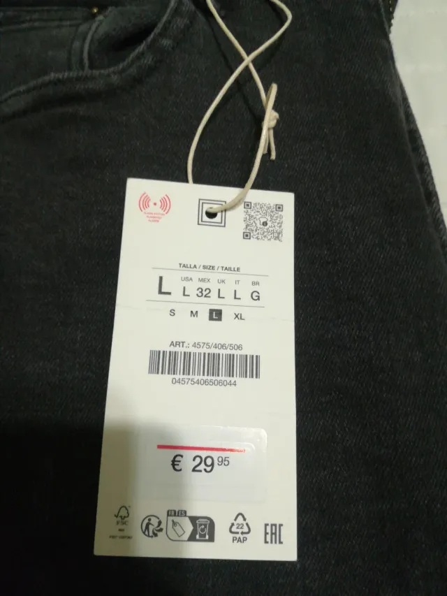 Pantalón Zara Negro Talla L