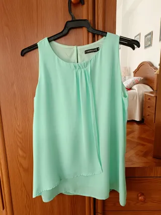 Blusón verde agua CEREZAS