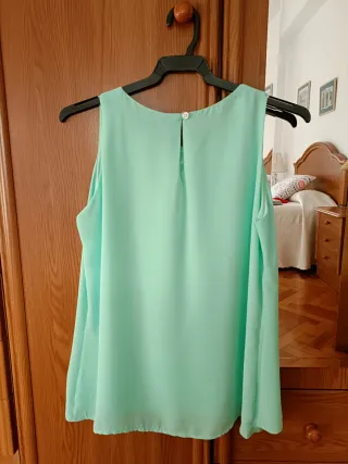 Blusón verde agua CEREZAS