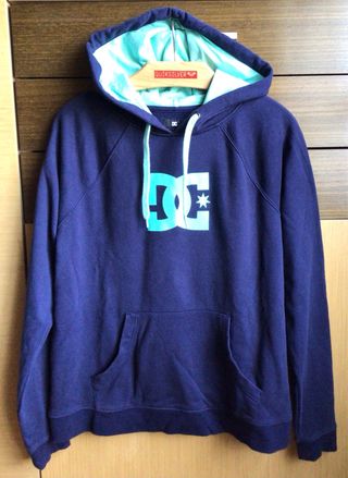 Sudadera DC marino con capucha turquesa