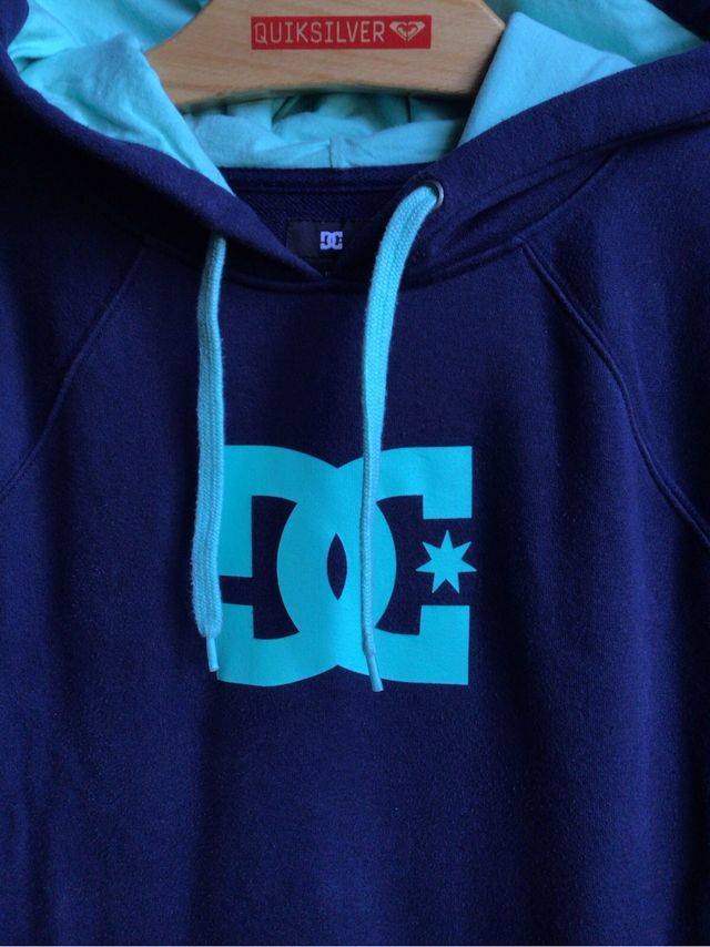 Sudadera DC marino con capucha turquesa