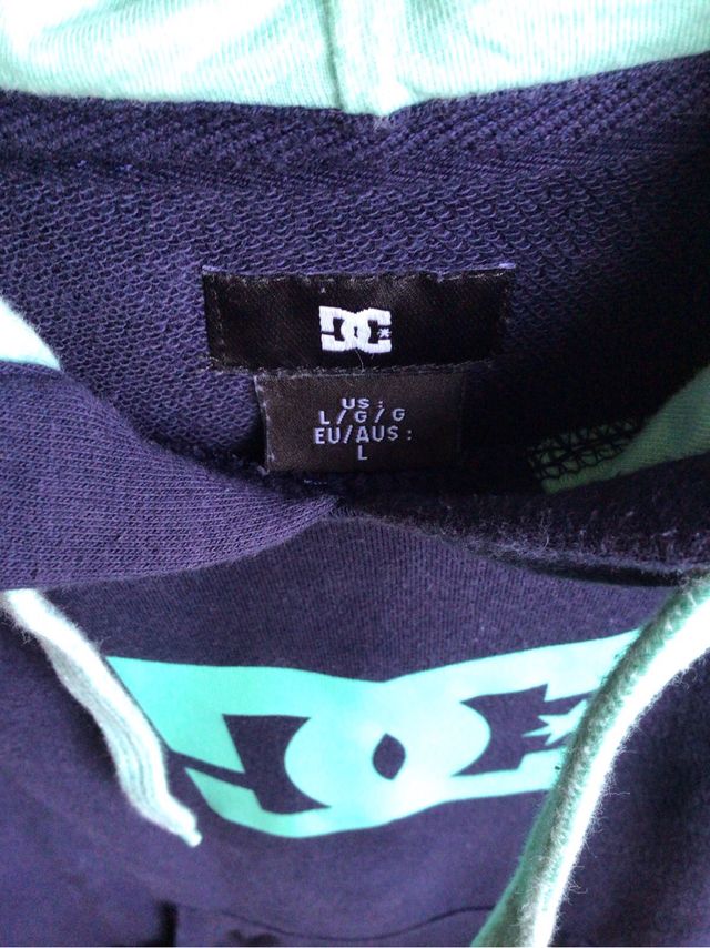 Sudadera DC marino con capucha turquesa