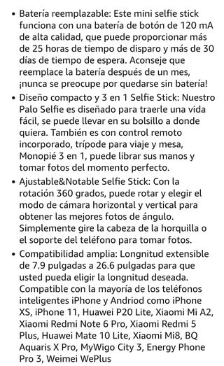Palo Selfie Yoozon Bluetooth Trípode