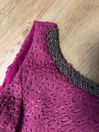 Vestido fiesta rosa/morado con pedrería