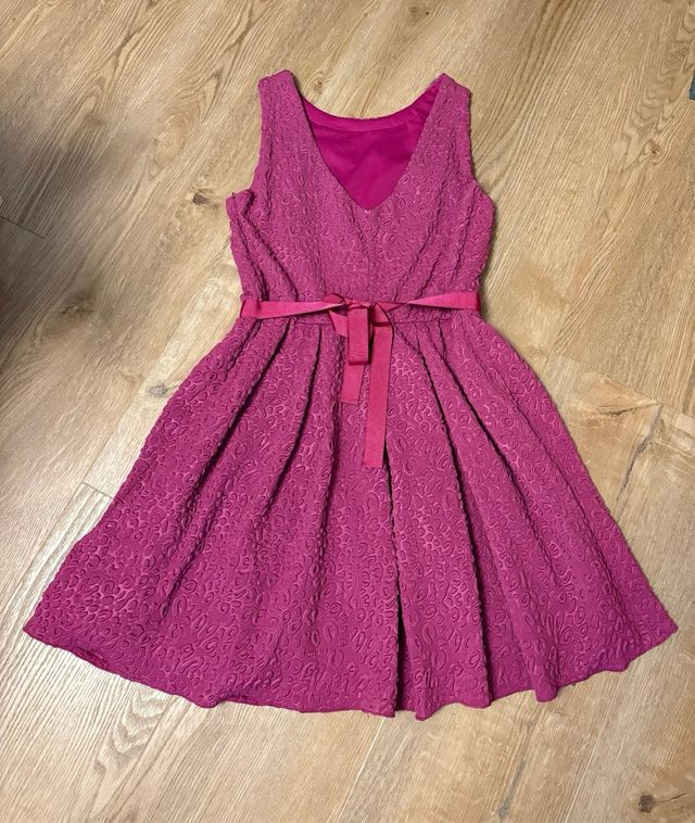 Vestido fiesta rosa/morado con pedrería