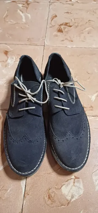 Zapatos de piel azul talla 41