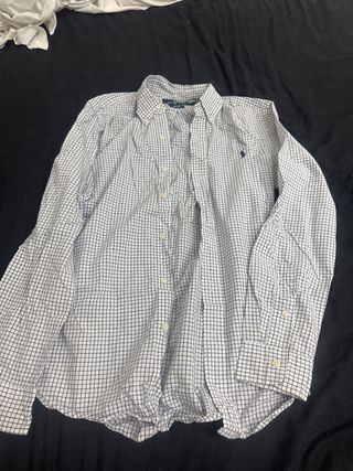 Camisa Ralph Lauren cuadros azul y blanco