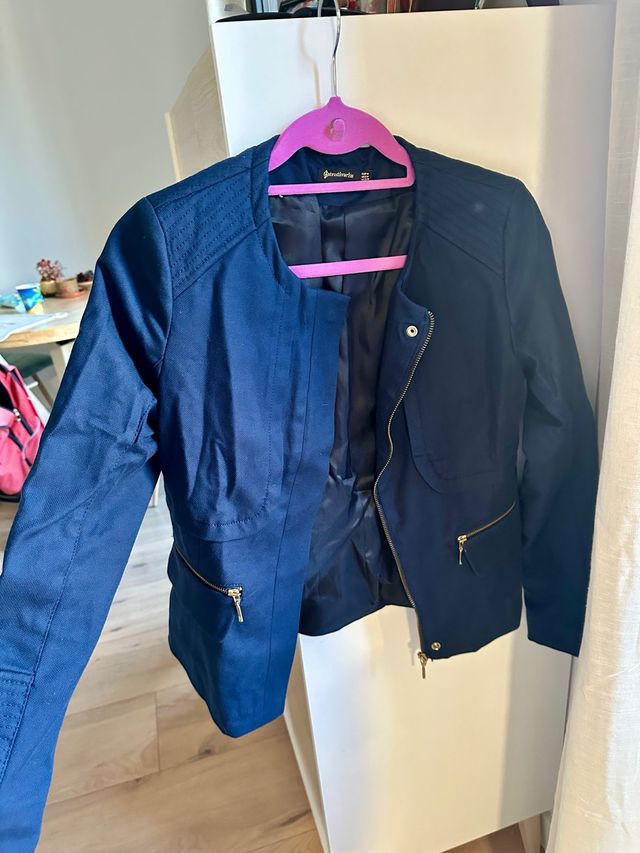 Chaqueta Stradivarius Azul Talla M