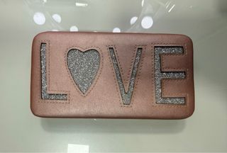 Bolso de mano LOVE con corazón y glitter