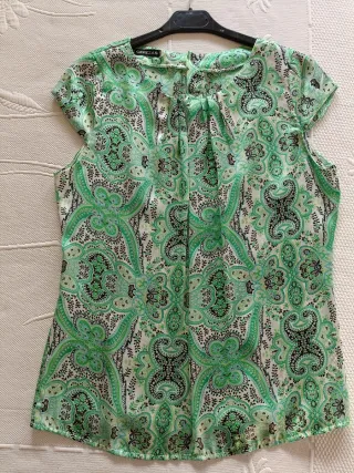 Blusón CEREZAS verde multicolor