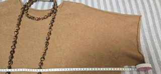 Jersey punto viscosa camel manga codo