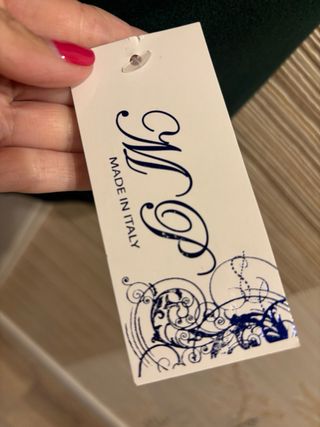 Capa verde botella cuello alto botones