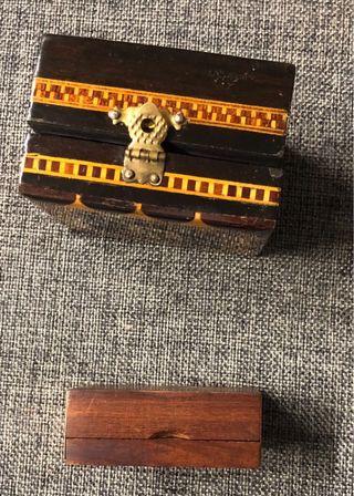 2 Cajitas de Madera Decoradas