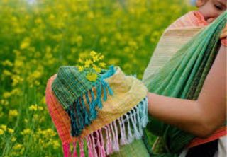 Fascia PortaBebè tg 6 trama simil tessitura manual