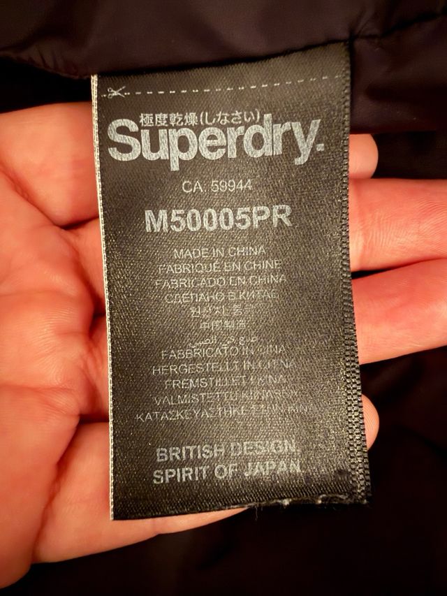 Chaqueta Superdry Negra Bomber