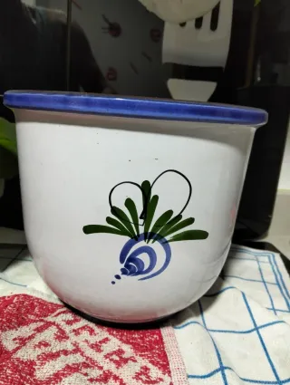 Lote 2 macetas cerámica pintadas