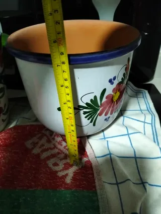 Lote 2 macetas cerámica pintadas