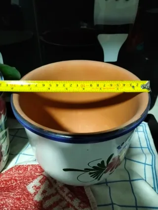 Lote 2 macetas cerámica pintadas