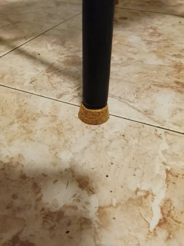 Taburete asiento Blanco de plástico patas de Metal