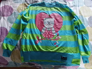 Sudadera Anabel Lee rayas azul y verde