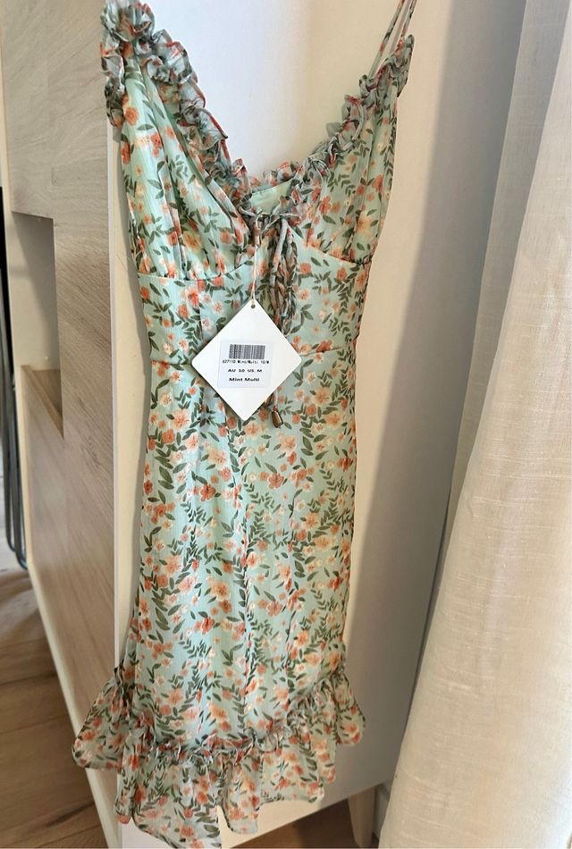 Vestido floral corto tirantes S