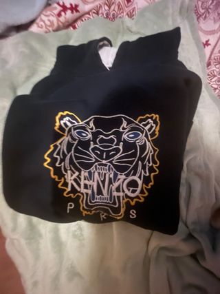 Sudadera Kenzo Negra con Logo Tigre