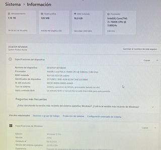 PC Sobremesa Intel Core i5-7600K 16GB RAM