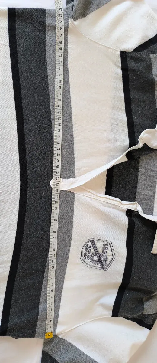 Polo Thomas Burberry Y2K Rayas Grises