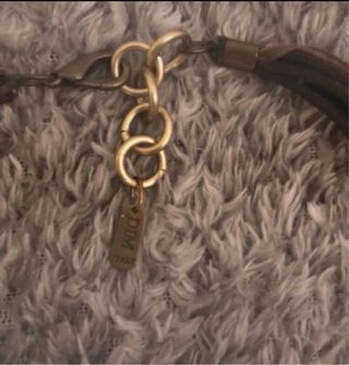 Collana elegante marrone e oro