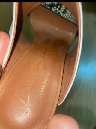 Sandalias tacón Lola Cruz multicolor/blanco