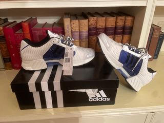 Zapatillas Adidas Deportivas Blancas y Azules