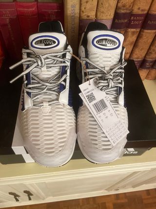 Zapatillas Adidas Deportivas Blancas y Azules