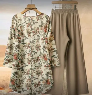 Conjunto Pantalón y Blusa Estampada