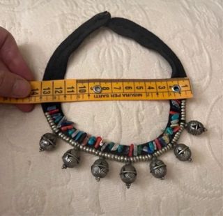 Collana artigianale pietre multicolor e argento