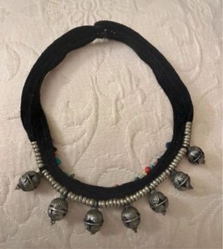 Collana artigianale pietre multicolor e argento